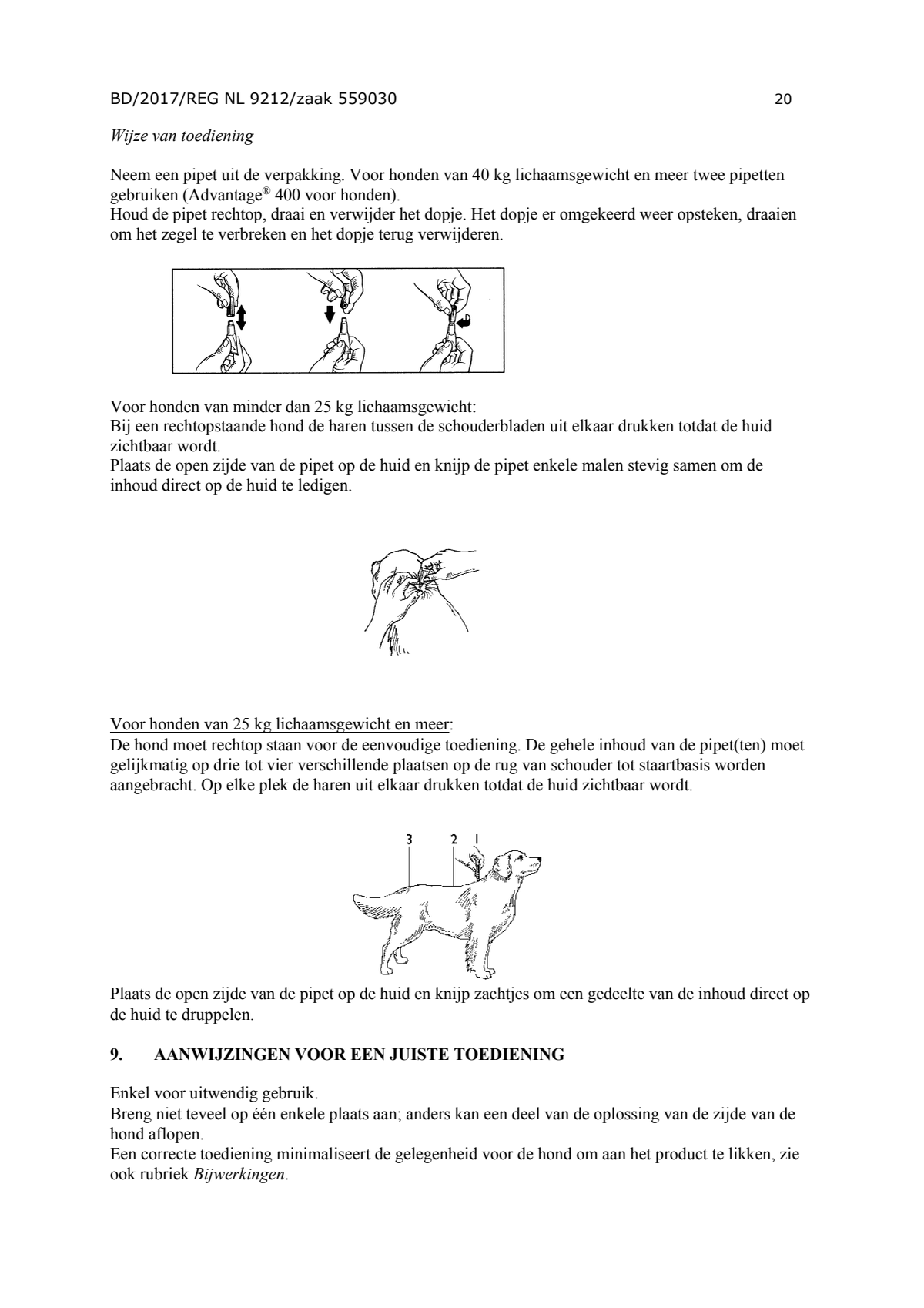 Hond 100 afbeelding van document #20, instructions