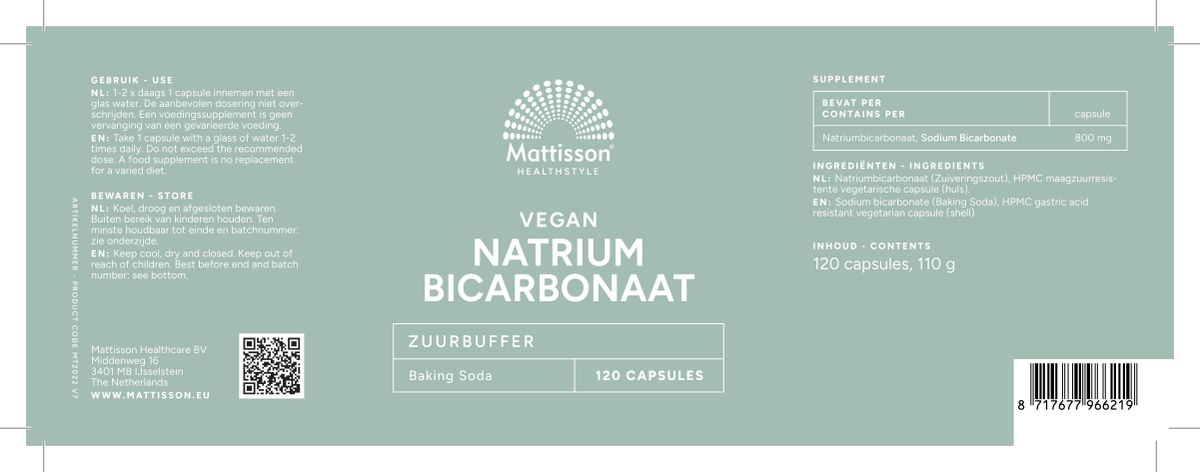 Natriumbicarbonaat Capsules afbeelding van document #1, label
