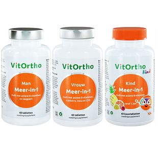 VitOrtho Meer-in-1 Man, Vrouw en Kind Tabletten Combivoordeel 3ST