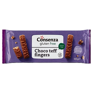 Consenza Gluten Free Choco Teff Fingers 108GR