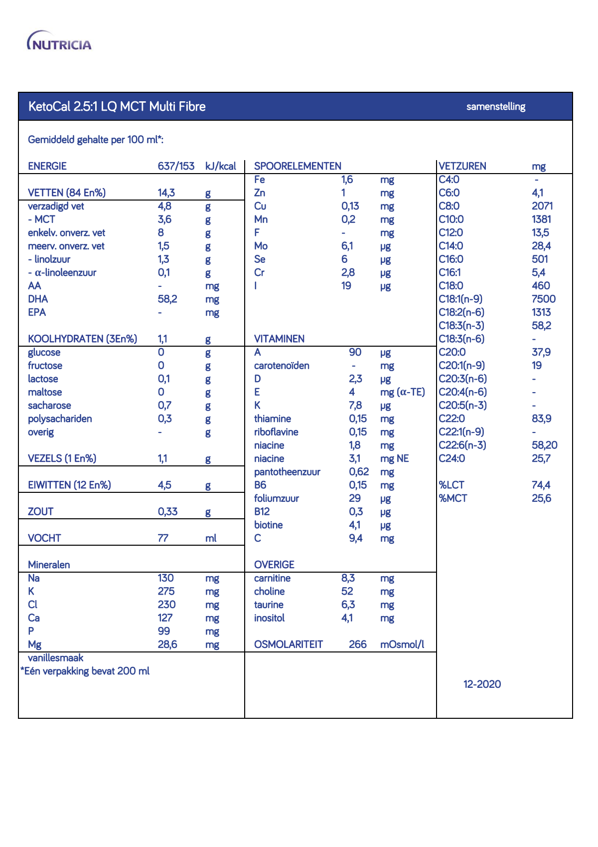 KetoCal 2.5:1 LQ MCT Multi Fibre Vanille afbeelding van document #1, info_folder