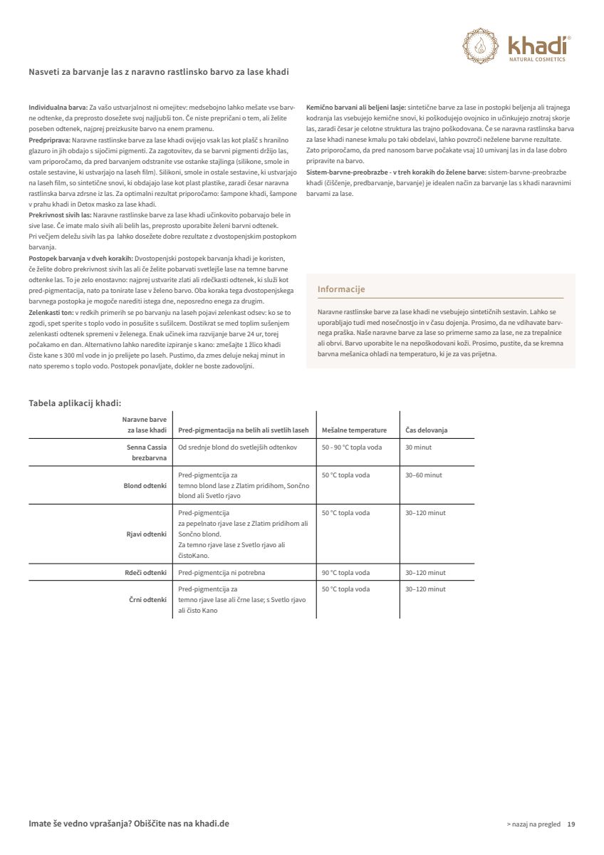 Haarverf Senna Cassia afbeelding van document #19, instructions