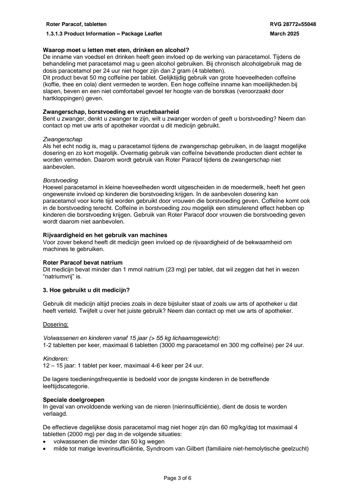 Paracof Tabletten 500mg / 50mg afbeelding van document #3, leaflet