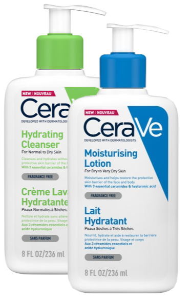 CeraVe Combi Hydraterende Melk en Hydraterende Reinigingscrème - afbeelding 1