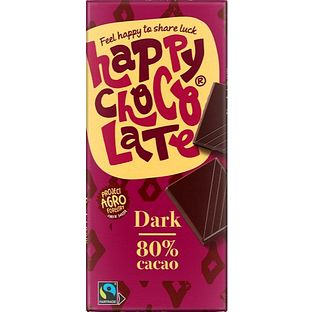 Happy Chocolate Dark 80% Cacao 85GR