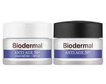 Biodermal Combiset Biodermal Anti Age 50+ Gezichtsverzorgingsroutine - Dag- en Nachtcrème - 2 stuks