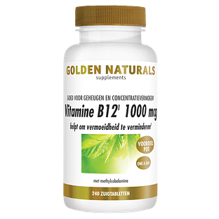 Golden Naturals Vitamine B12 1000mcg Zuigtabletten 240TB