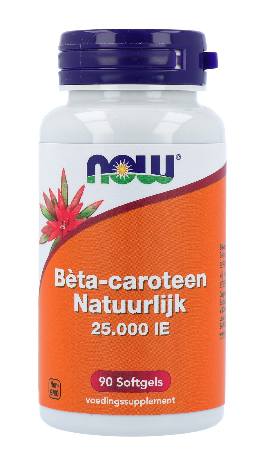 NOW Bèta-caroteen Natuurlijk 25.000 IE Softgels afbeelding 1