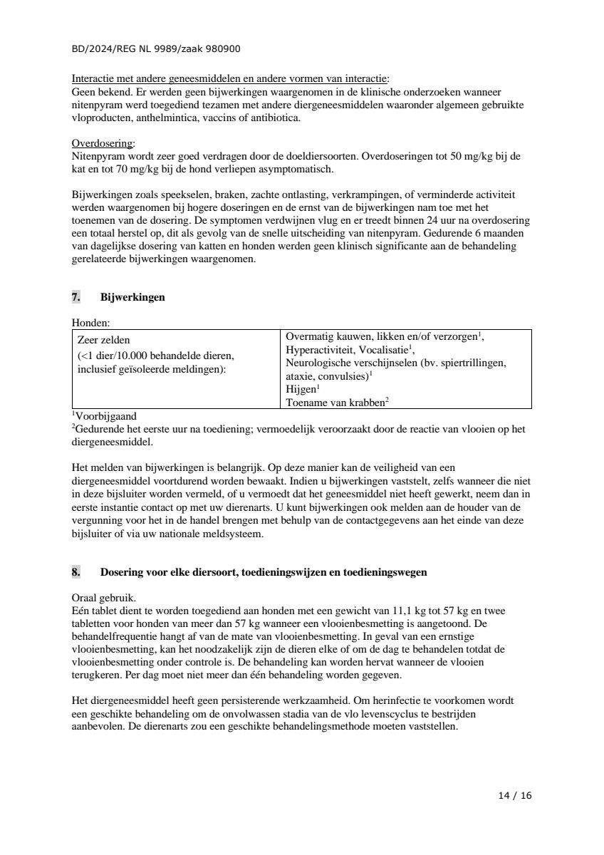 Vlo Kill Tabletten Grote Honden afbeelding van document #14, leaflet