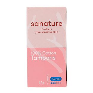 Sanature 100% Katoen Tampons Normaal 16ST