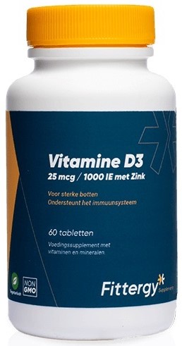 Fittergy Vitamine D3 25mcg Met Zink afbeelding