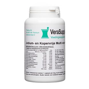 VeraSupplements Jodium- en Kopervrije Multi voor Volwassenen Capsules 100VCP