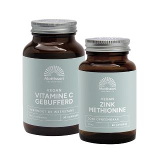 Mattisson HealthStyle Vitamine-C Gebufferd  en Zink Methionine Combi Set 2 Stuks