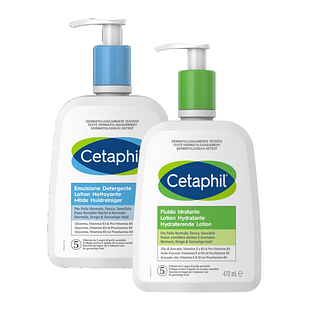 Cetaphil Milde Huidreiniger + Moisturizing Lotion 470ML Combi 2ST