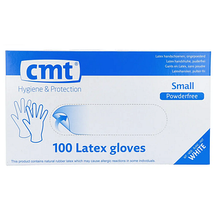 CMT Handschoenen Latex Poedervrij Naturel Small 100ST