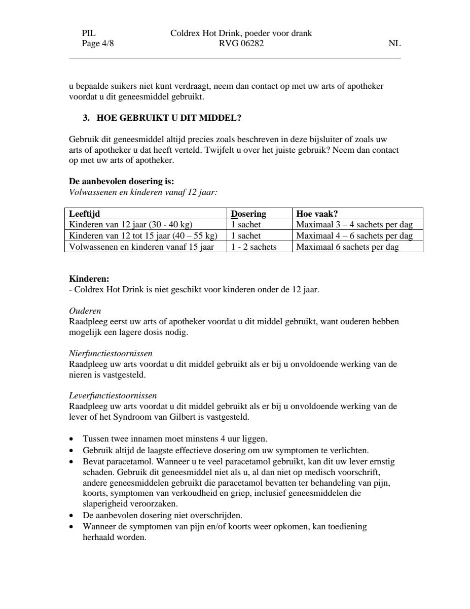 Hot Drink - Bij griep en verkoudheid afbeelding van document #4, leaflet