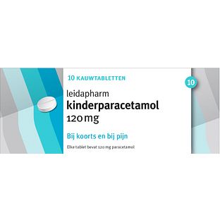 Leidapharm Kind Paracetamol Kauwtabletten 120mg 10TB Leidapharm Kind Paracetamol Kauwtabletten 120mg 10TB