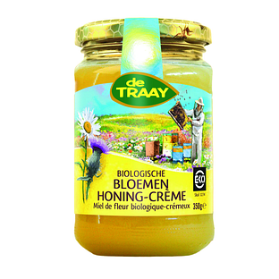 De Traay Biologische Bloemen Honing-Cremé 350GR