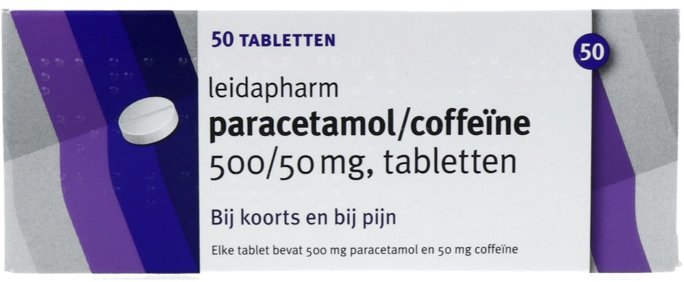 Leidapharm Paracetamol Coffeine Tabletten 50st afbeelding