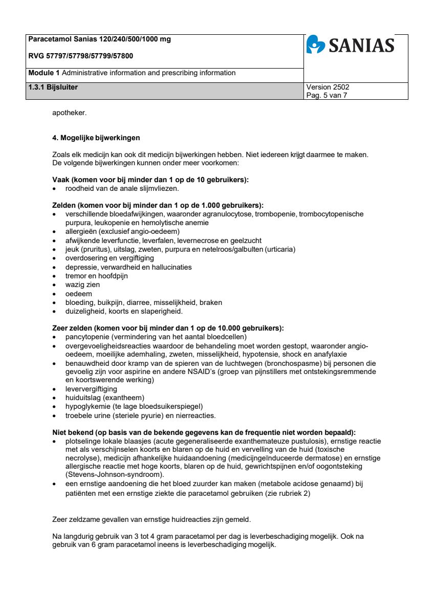 Paracetamol Zetpil 240mg afbeelding van document #5, leaflet