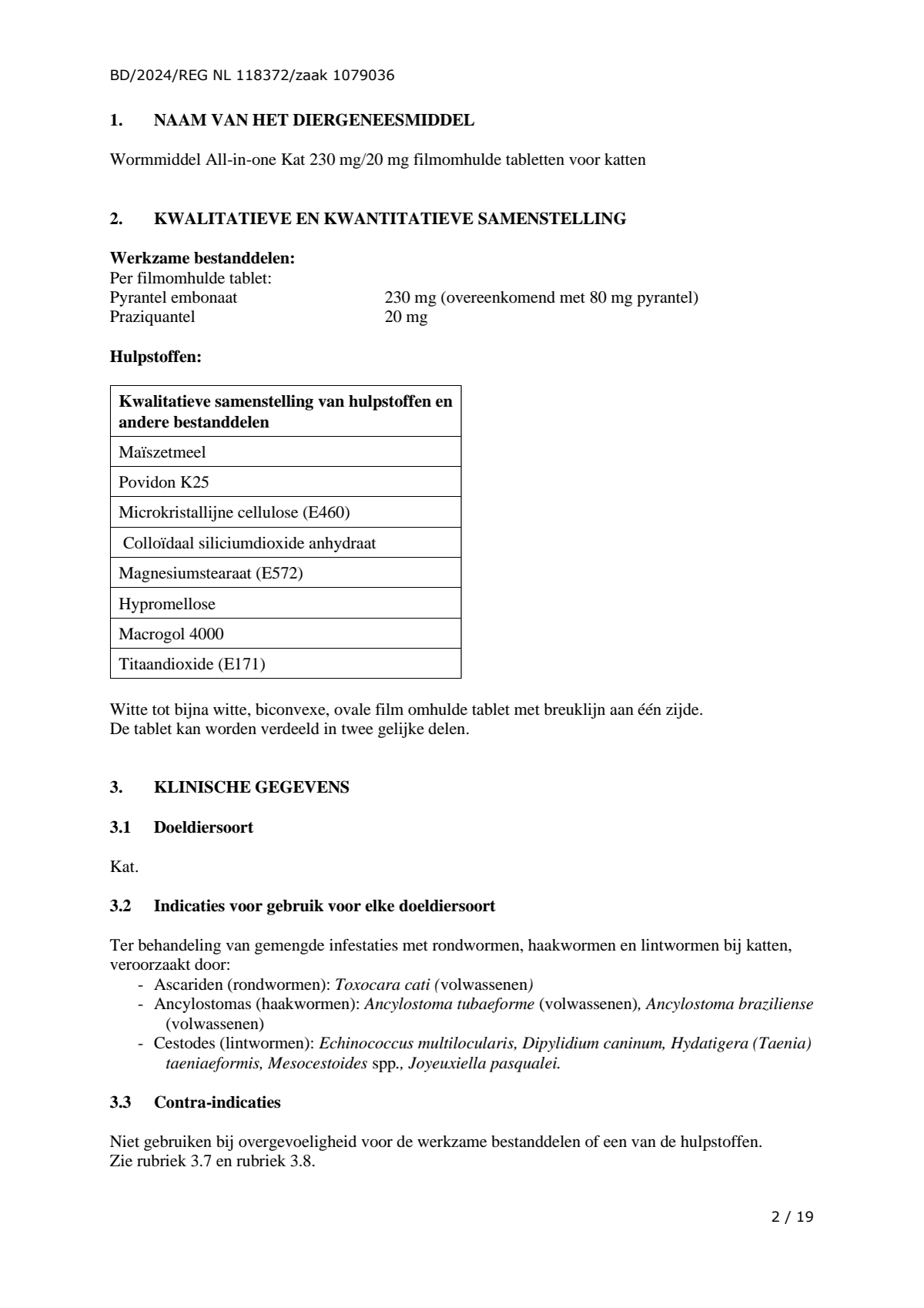 Wormmiddel all-in-one Kat afbeelding van document #2, leaflet
