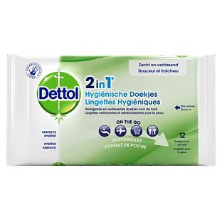 Dettol 2in1 Hygiënisch Doekjes 12ST Dettol 2in1 Hygiënisch Doekjes 12ST