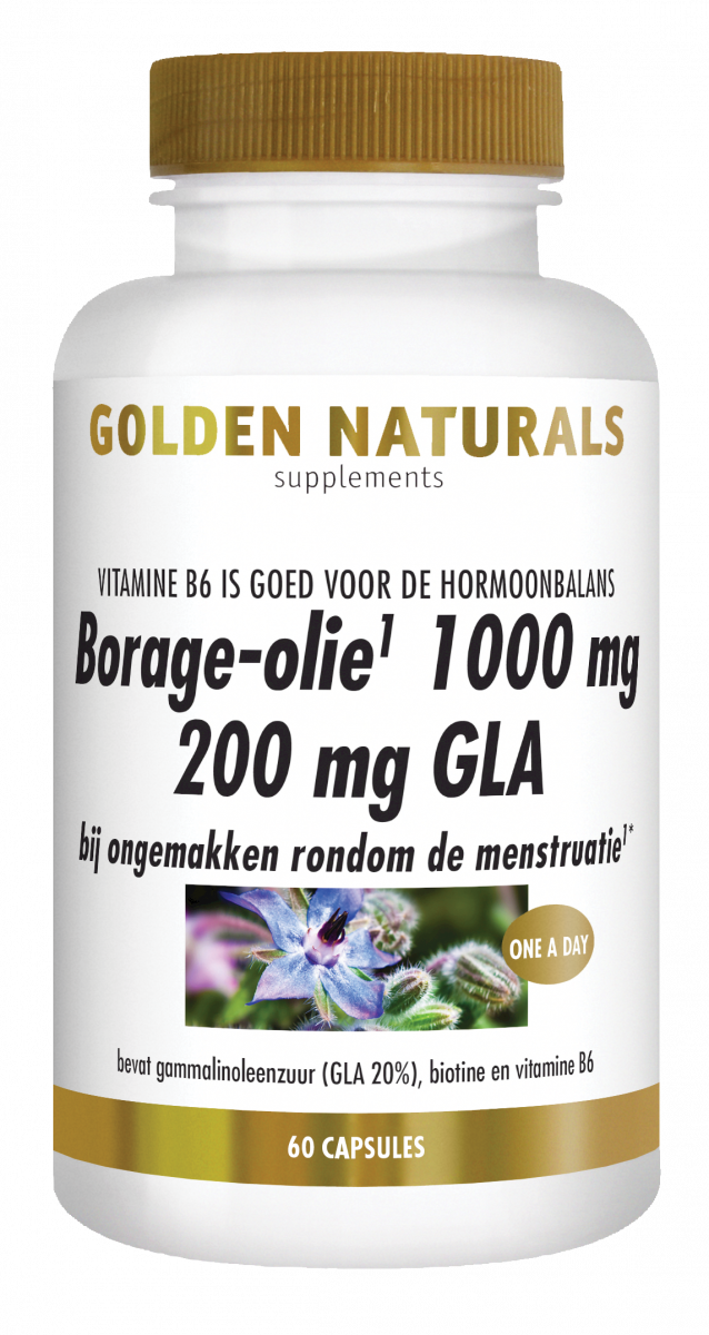 Golden Naturals Borage-Olie 1000mg Capsules 60CP