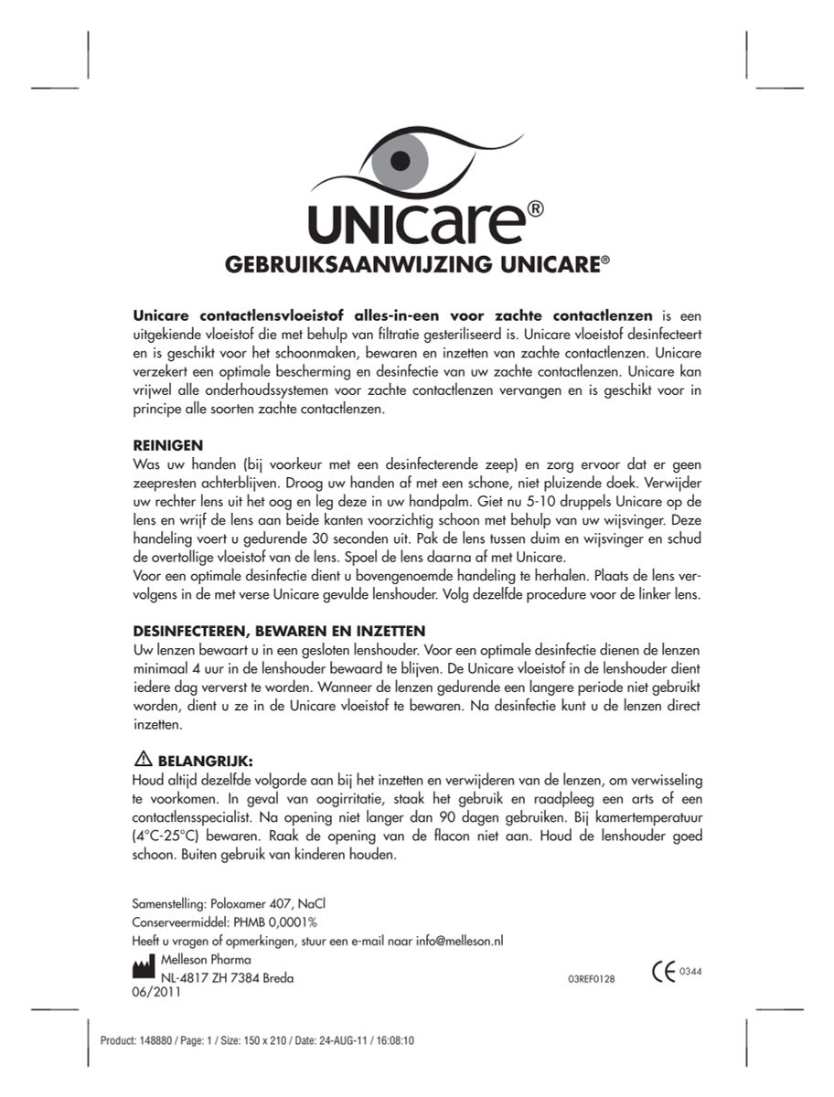 Alles-in-één Vloeistof Zachte Contactlenzen + Lenzenhouder afbeelding van document #1, instructions