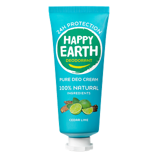 Happy Earth 100% Natural Deo Cream Cedar Lime 40ML