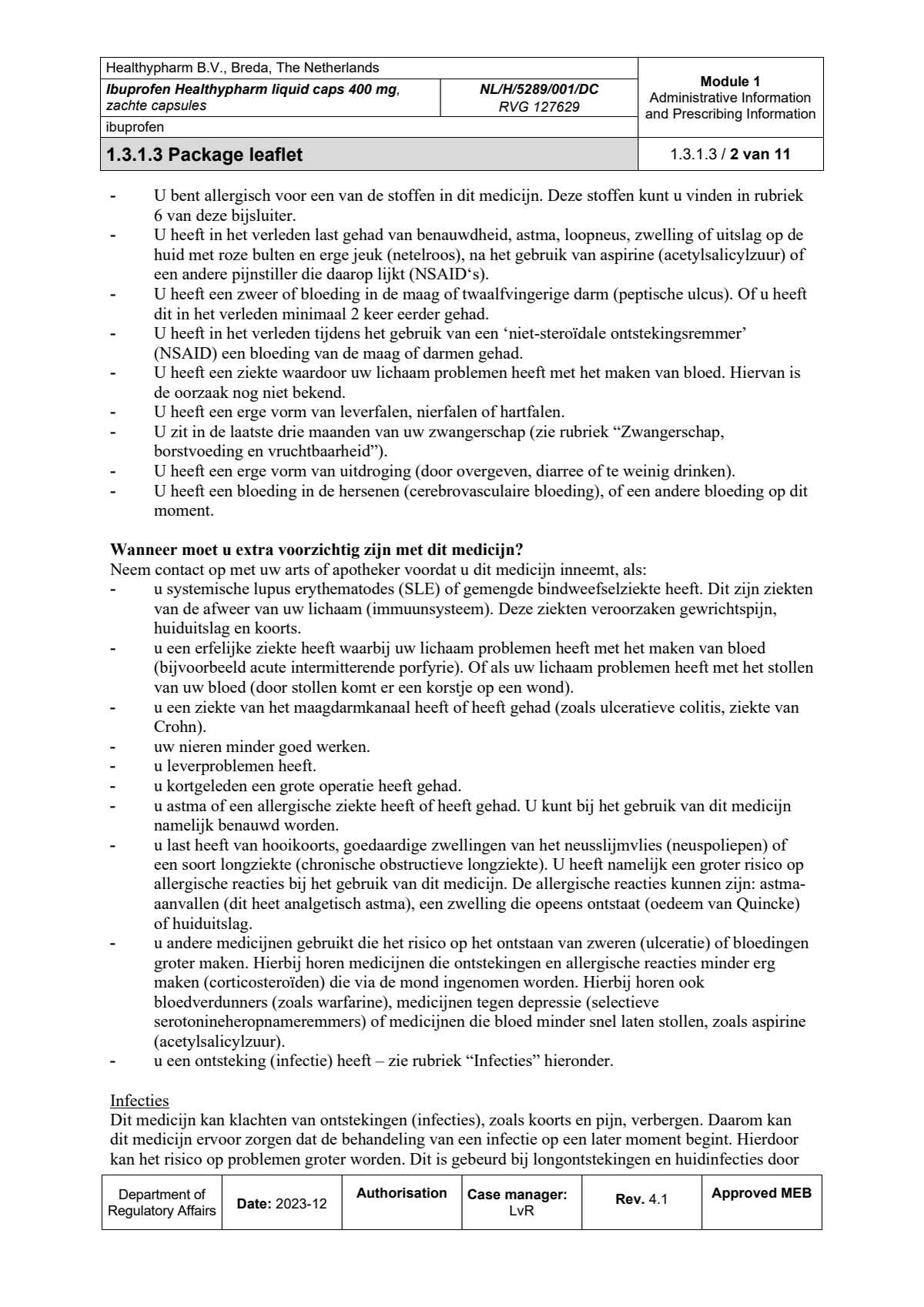 Ibuprofen 400mg Liquid Caps afbeelding van document #2, leaflet