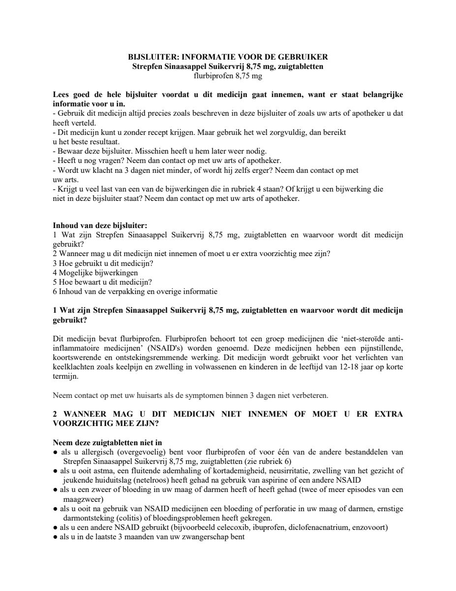 Sinaasappel Suikervij 8.75 mg Zuigtabletten afbeelding van document #1, leaflet