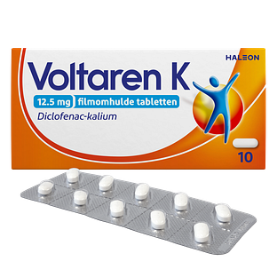 Voltaren K 12,5 mg pijnstiller Filmomhulde Tabletten Diclofenac-Kalium 10TB