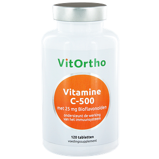 VitOrtho Vitamine C-500 met 25mg Bioflavonoïden Tabletten 120TB