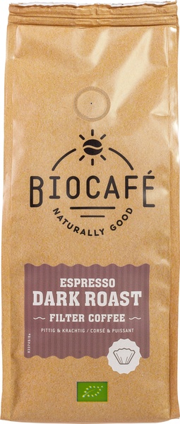 Biocafé Filterkoffie Espresso Dark Roast afbeelding