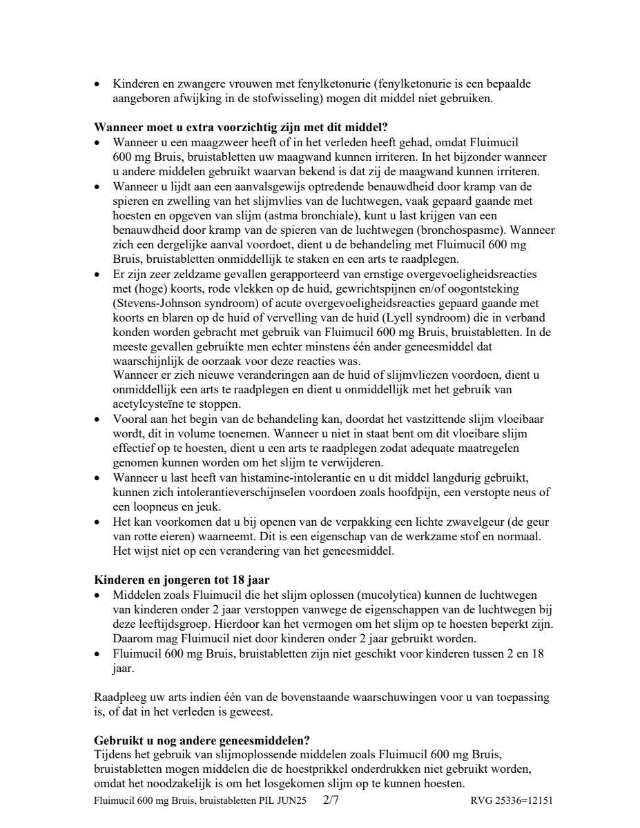 600mg Bruistabletten afbeelding van document #2, leaflet