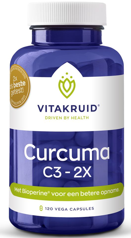 Vitakruid Curcuma C3-2X (95% curcuminoïden) met Bioperine® 120VCP
