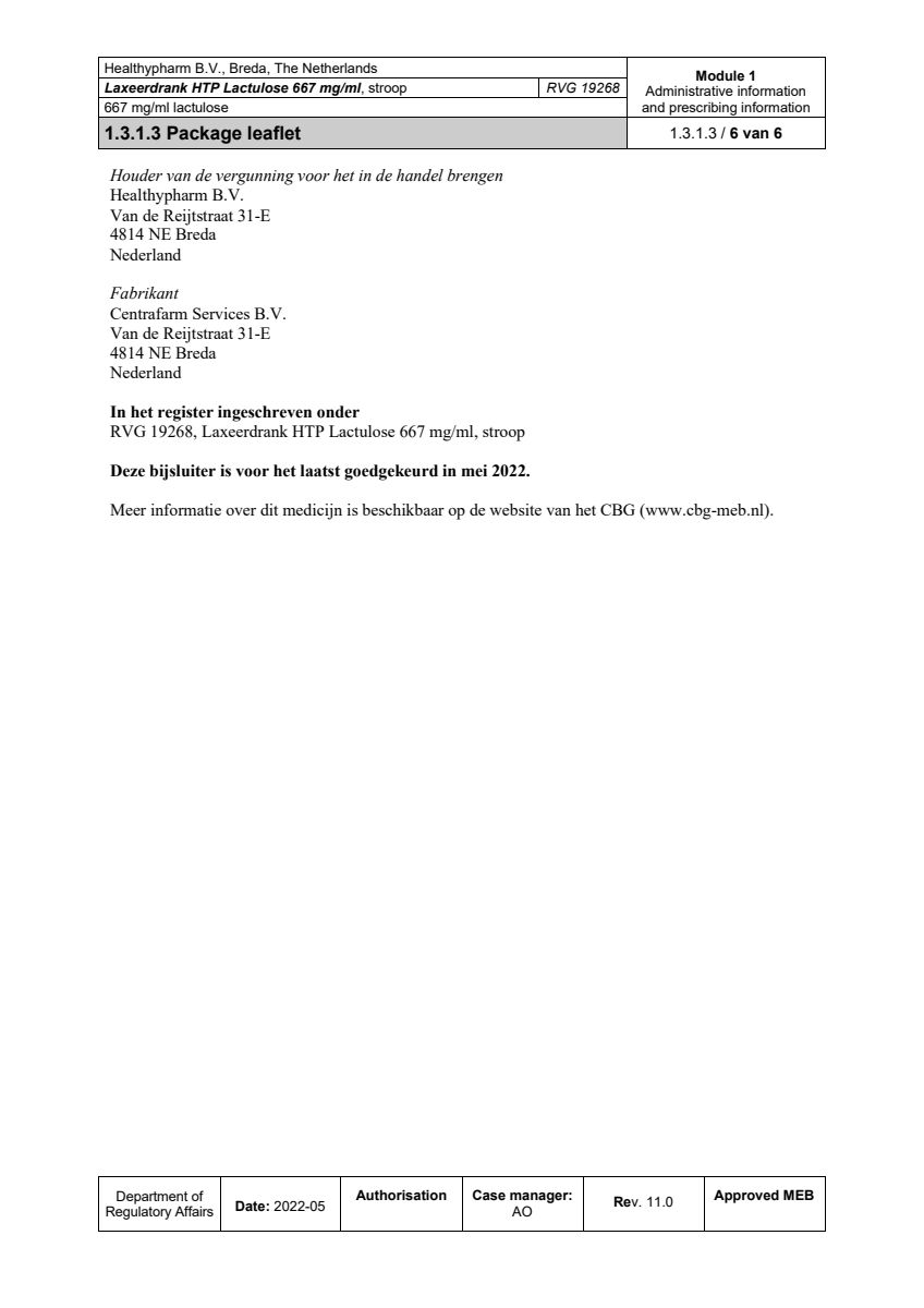 Laxeerdrank Lactulose afbeelding van document #6, leaflet