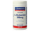 Lamberts L-Glutamine 500mg Vegacapsules 90VCP Lamberts L-Glutamine 500mg Vegacapsules 90VCP