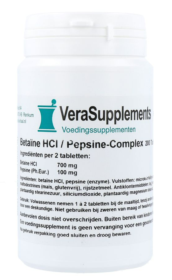 VeraSupplements Betaine-HCL / Pepsine-Complex Tabletten 200TB