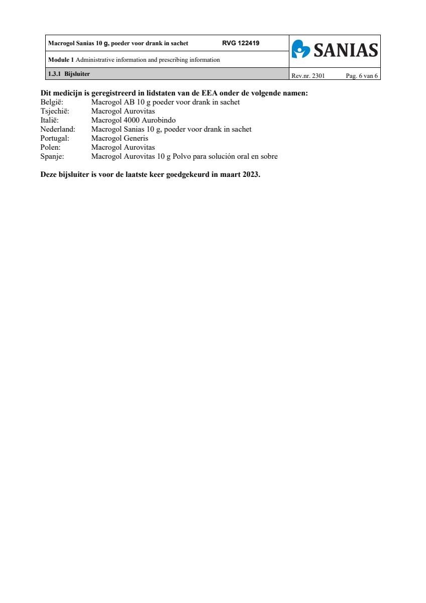 Macrogol Poeder 10gr afbeelding van document #6, leaflet