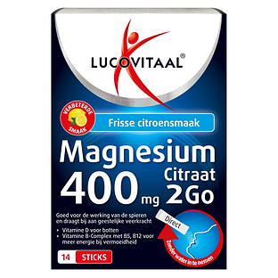 Lucovitaal Magnesium 400 mg 2Go Poedersticks 14ST