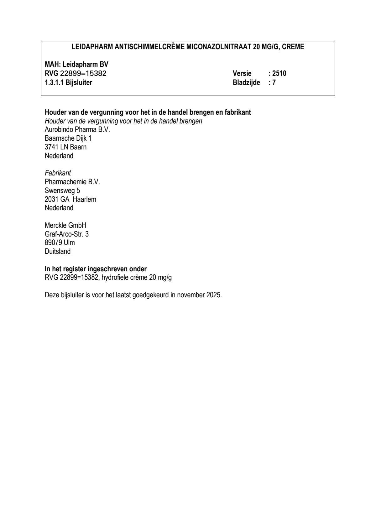 Miconazolnitraatcreme afbeelding van document #7, leaflet