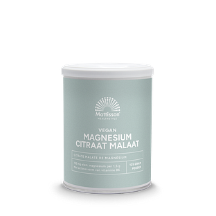 Mattisson HealthStyle Vegan Magnesium Citraat Malaat Poeder 125GR
