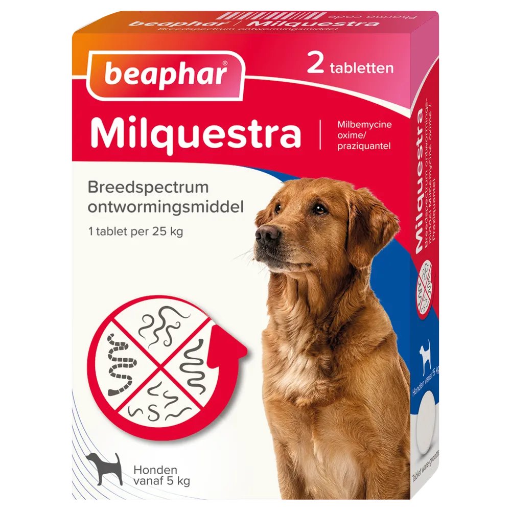 Beaphar Milquestra Ontwormingsmiddel Honden vanaf 5KG