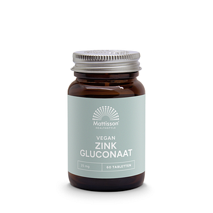 Mattisson HealthStyle Zink Gluconaat 25mg 60TB Mattisson HealthStyle Zink Gluconaat 25mg 60TB