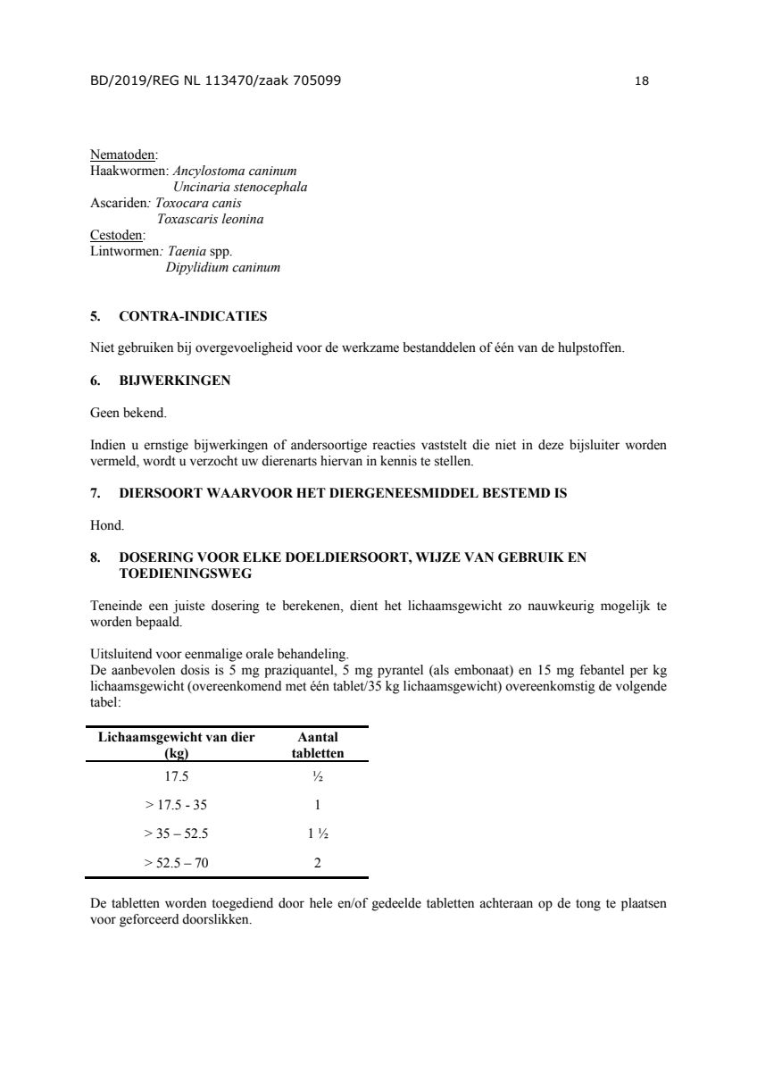 Wormtabletten all-in-one Honden vanaf 17.5KG afbeelding van document #18, leaflet
