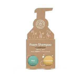 The green Lab Co. Navul Set Schuimende Shampoo Tabletten - Munt & Kamille 4ST