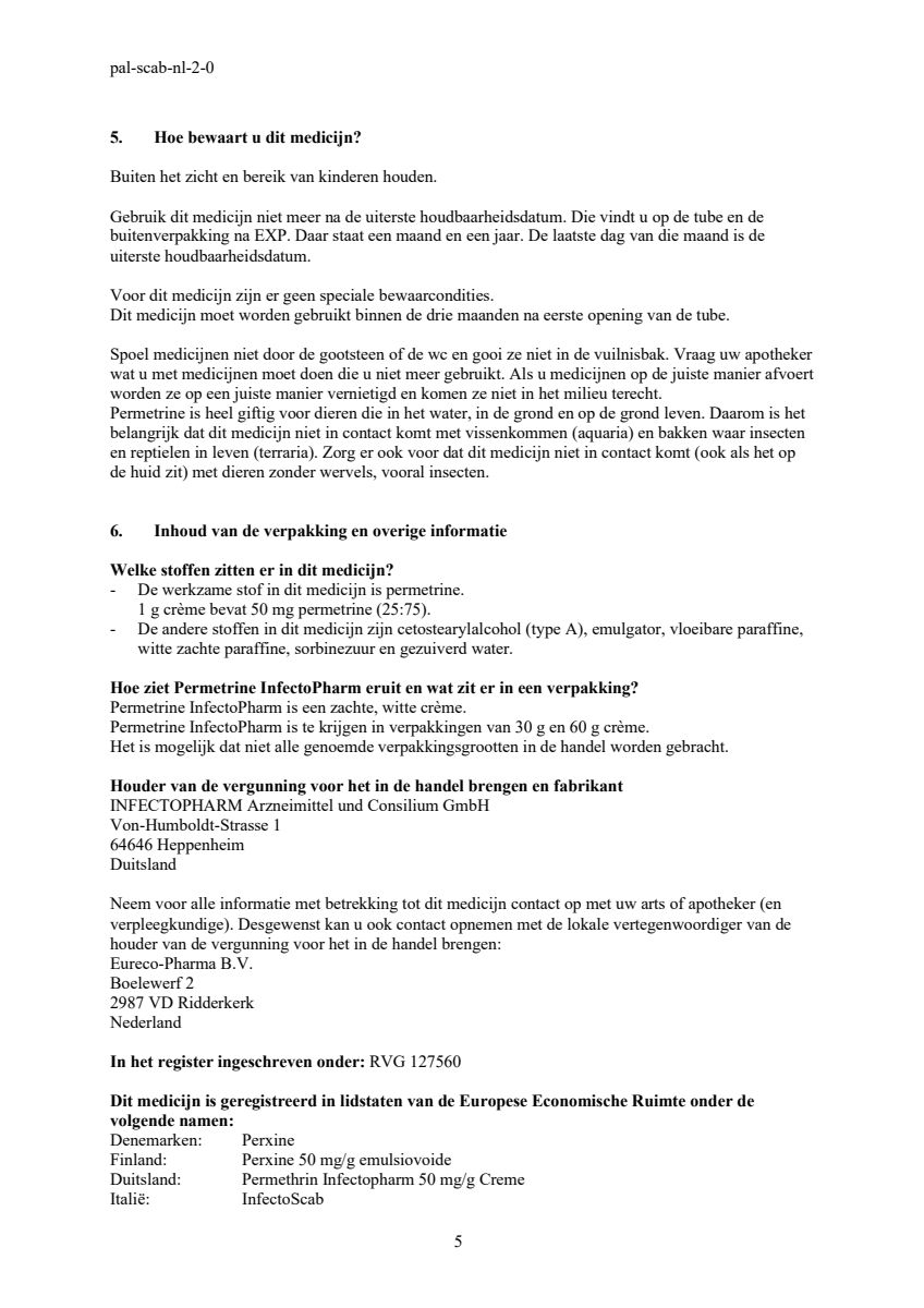 Permetrine Crème afbeelding van document #5, leaflet