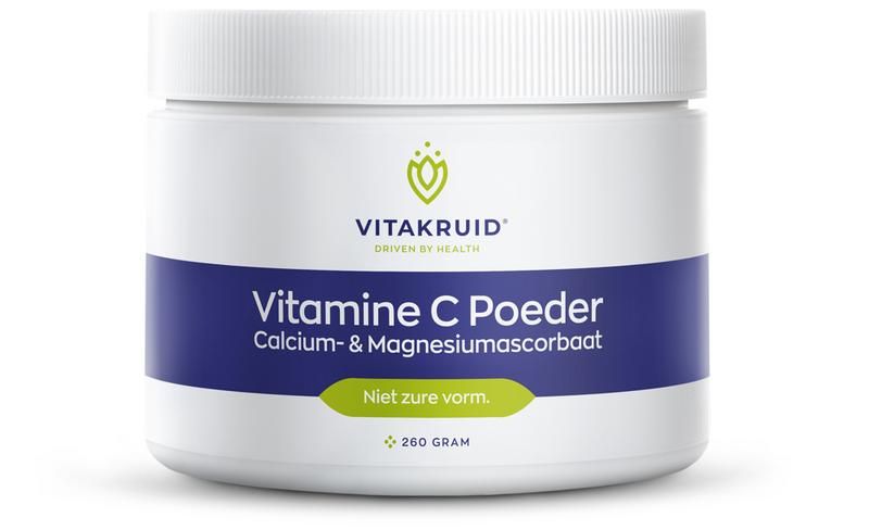 Vitakruid Vitamine C poeder Calcium- & Magnesiumascorbaat 260GR