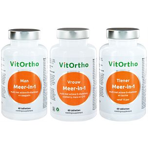 VitOrtho Meer-in-1 Man, Vrouw en Tiener Tabletten Combivoordeel 3ST